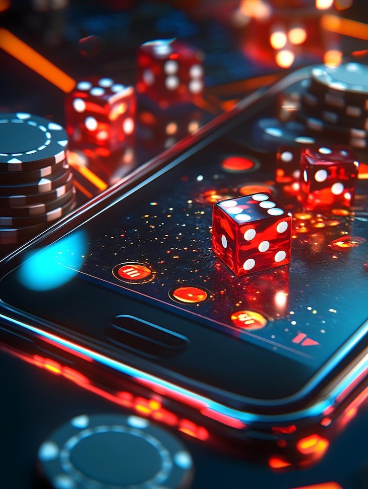 Free-play slot interface showing virtual balance and game controls